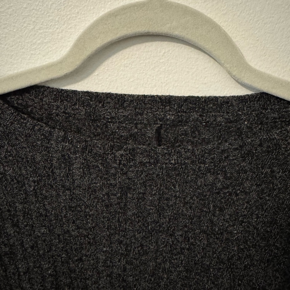 Grey Ribbed Knit Dress - Picture 2 of 2